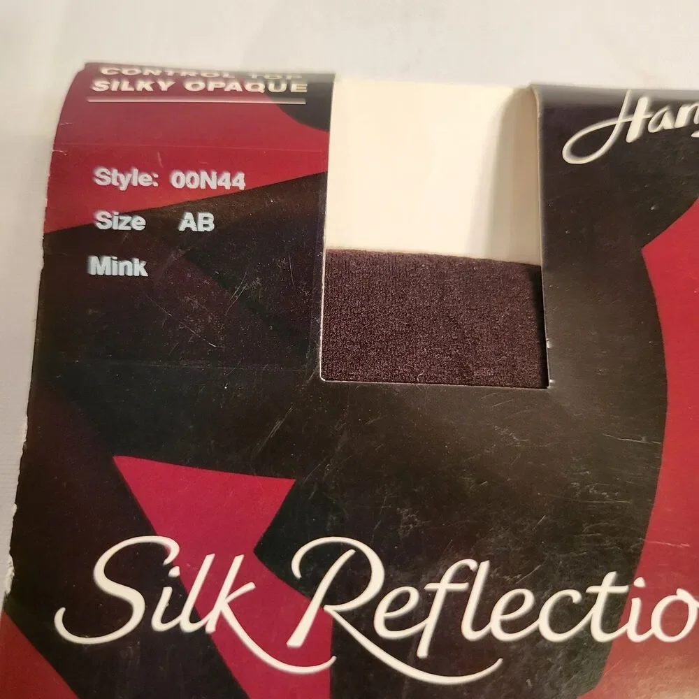 (3) Tights Hanes Silk Reflections Control Top Size AB Mink/Ebony 00N44